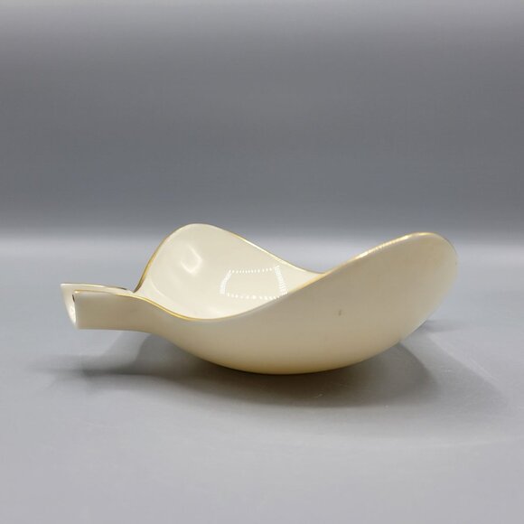 Vintage Lenox Ivory Porcelain Bowl Ash Tray Trinket Dish Gold Trim - Picture 5 of 12